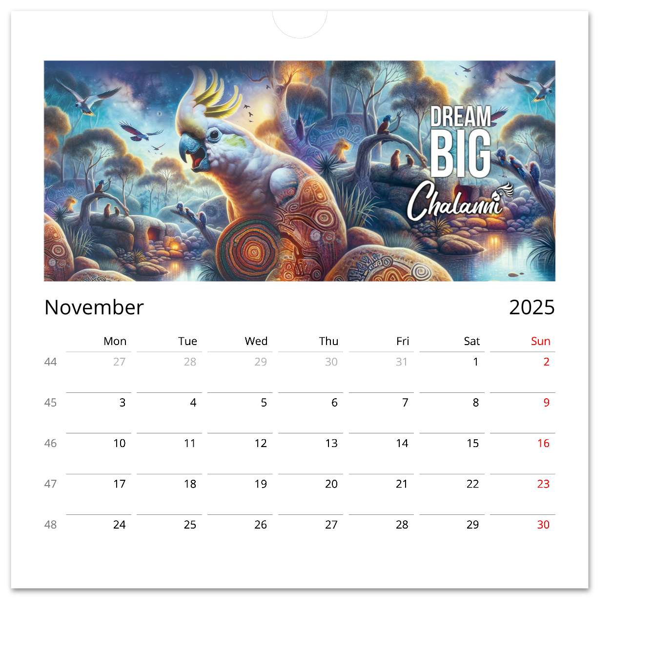 2025 Chalanni Calendar - Chalanni