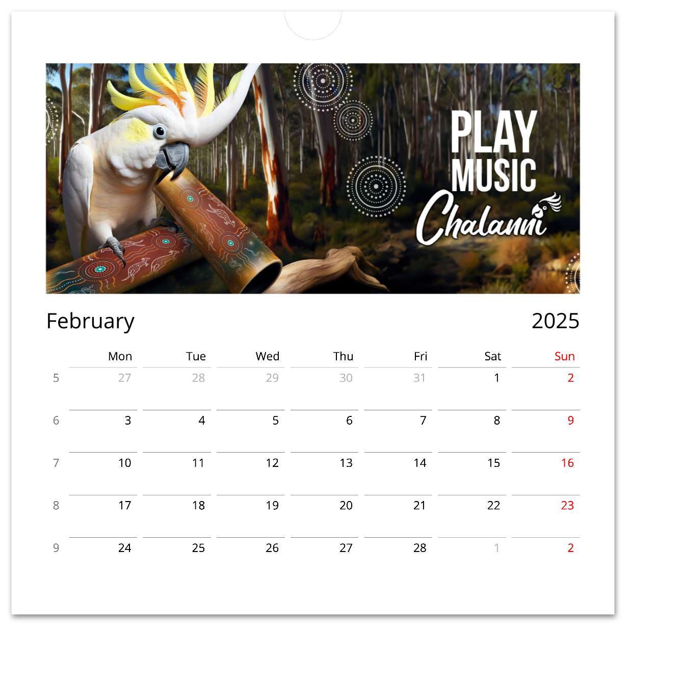 2025 Chalanni Calendar - Chalanni