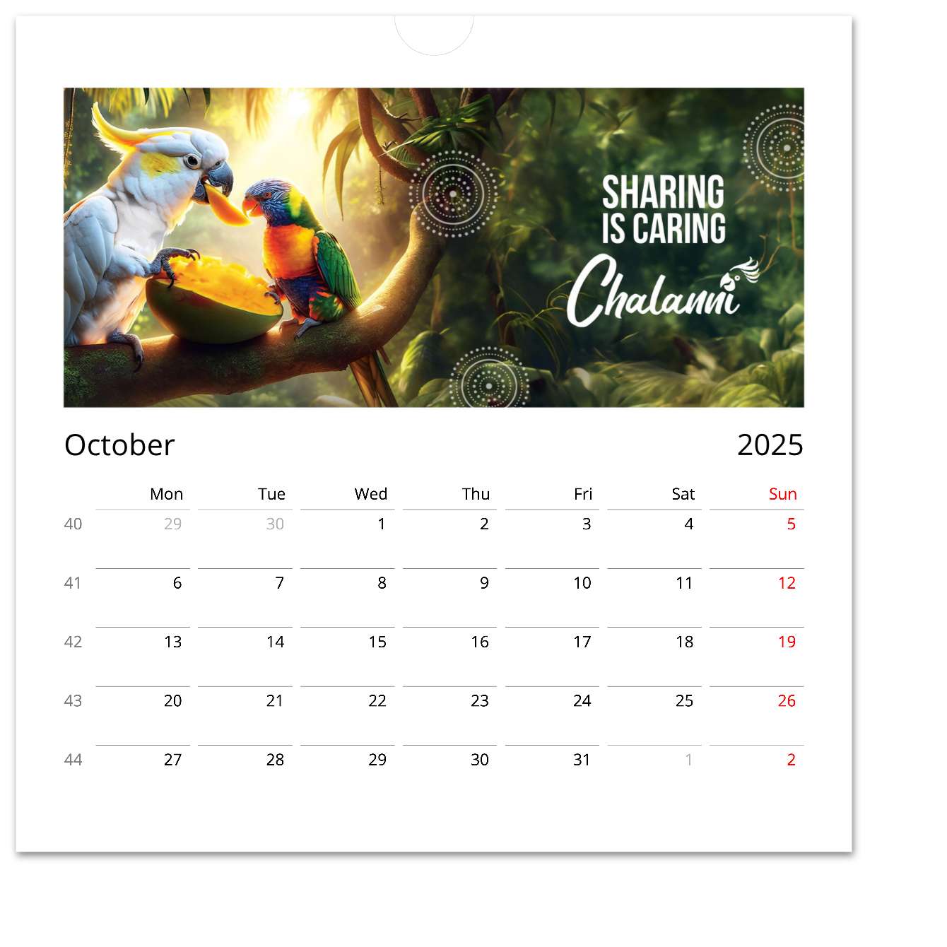 2025 Chalanni Calendar - Chalanni