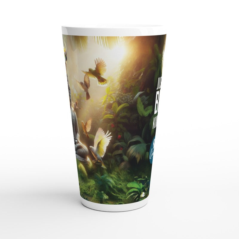 Buddha Statue and Chalanni | 17 oz Ceramic Designer Latte Mug - Chalanni