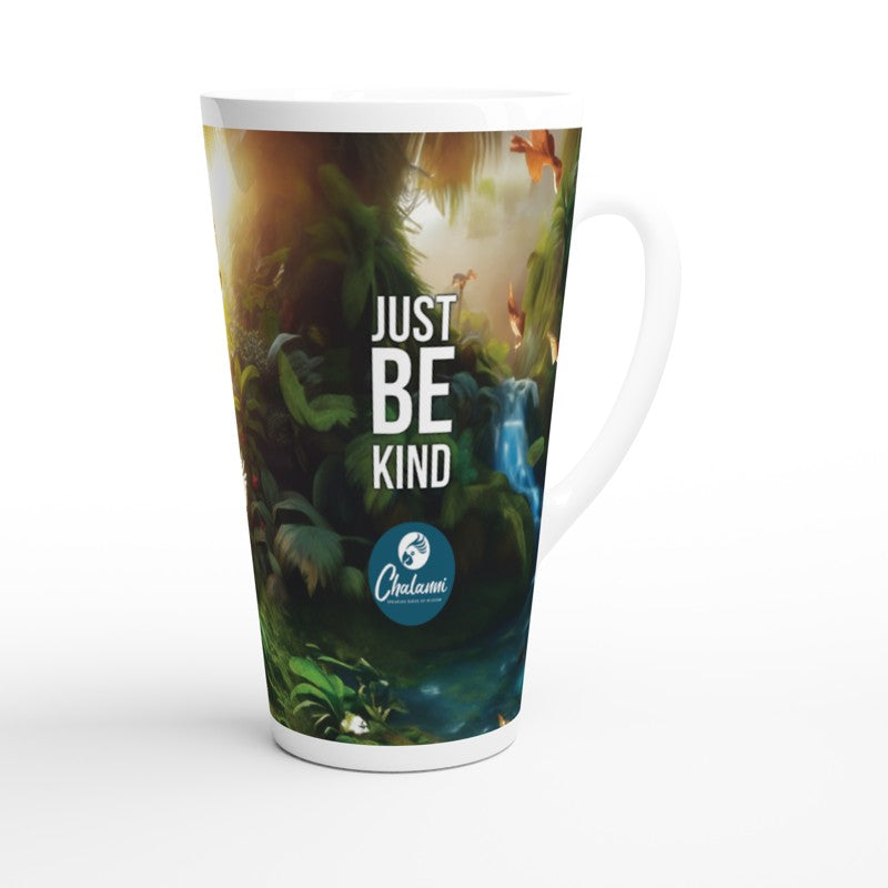 Buddha Statue and Chalanni | 17 oz Ceramic Designer Latte Mug - Chalanni