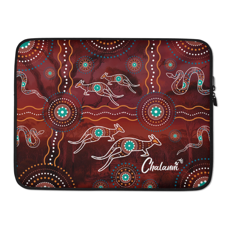 Chalanni Maroon Design | 15” Designer Laptop sleeve - Chalanni