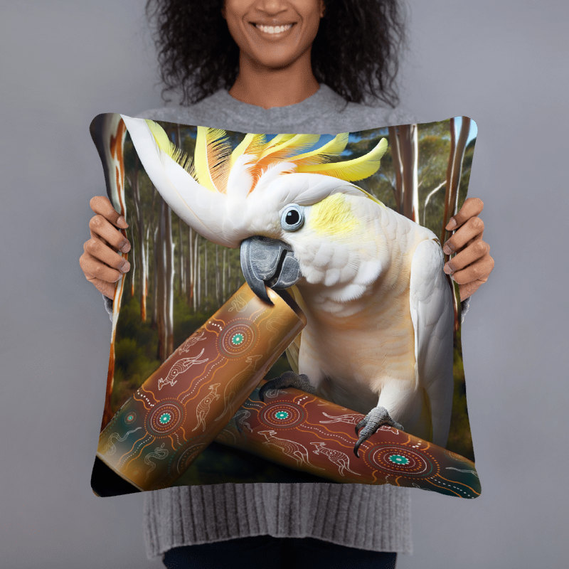 Chalanni and Didgeridoo | Designer Cushion Covers 18” x 18” - Chalanni
