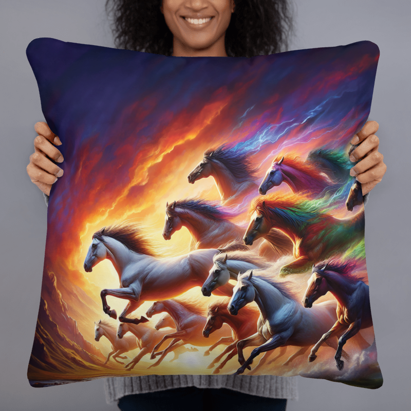 Horse Magic | Designer 22x22 Cushion - Chalanni