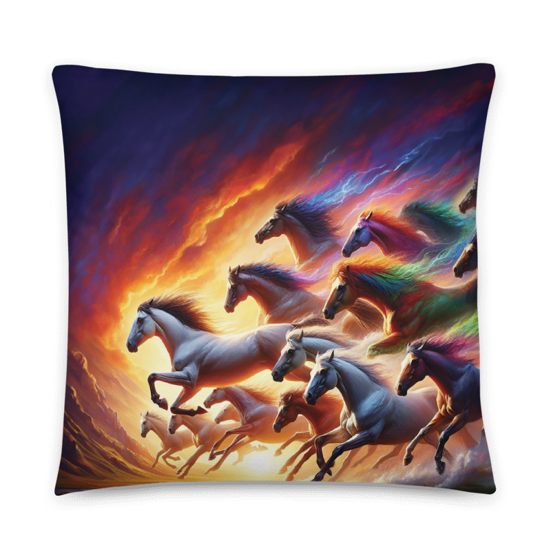 Horse Magic | Designer 22x22 Cushion - Chalanni