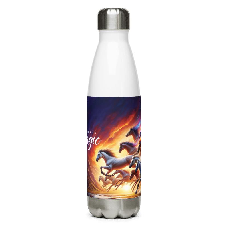 Horse Magic |Stainless Steel Water Bottle | White - Chalanni