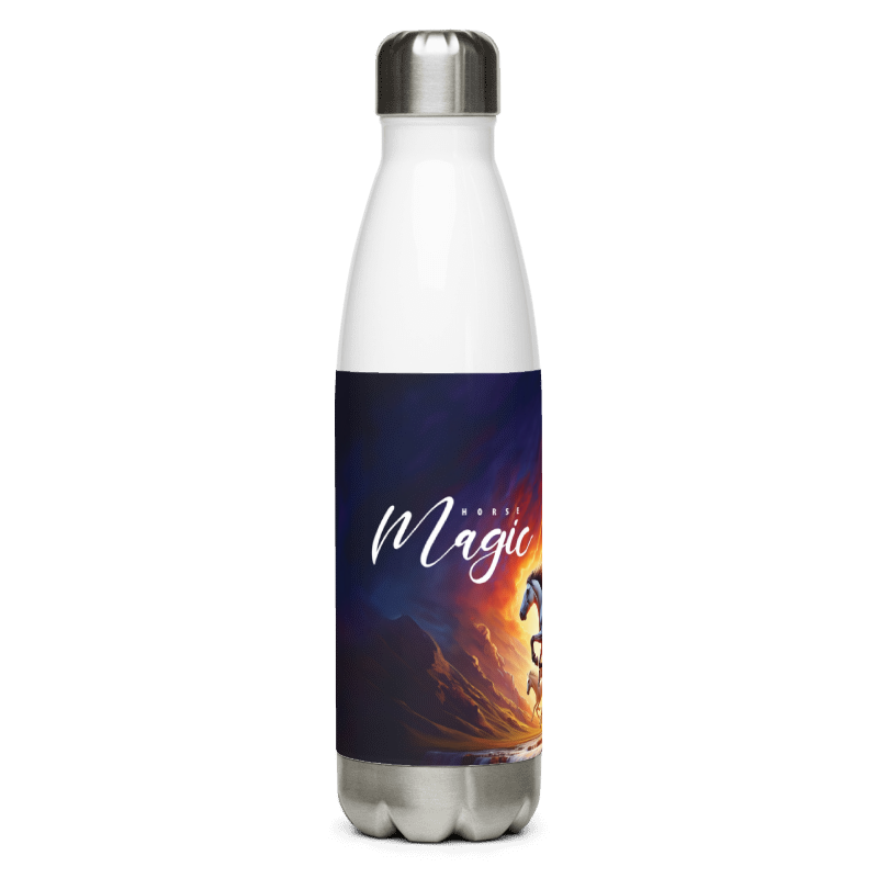 Horse Magic |Stainless Steel Water Bottle | White - Chalanni