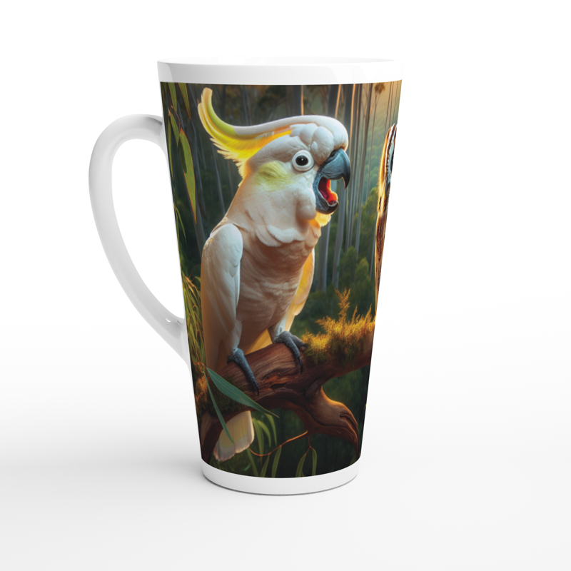 Ollie the Wise Owl and Chalanni | 17 oz Ceramic Designer Latte Mug - Chalanni