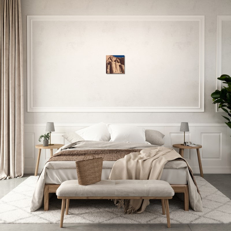 Pharaoh's Gold Collection | Rameses Abu Simbel 2 | 30 cm x 30 cm Egyptian Wall Canvas - Chalanni