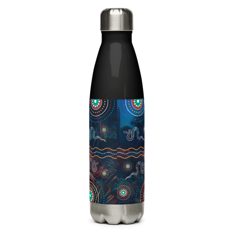 Stainless Steel Bottle |Turquoise design | Black Bottle - Chalanni