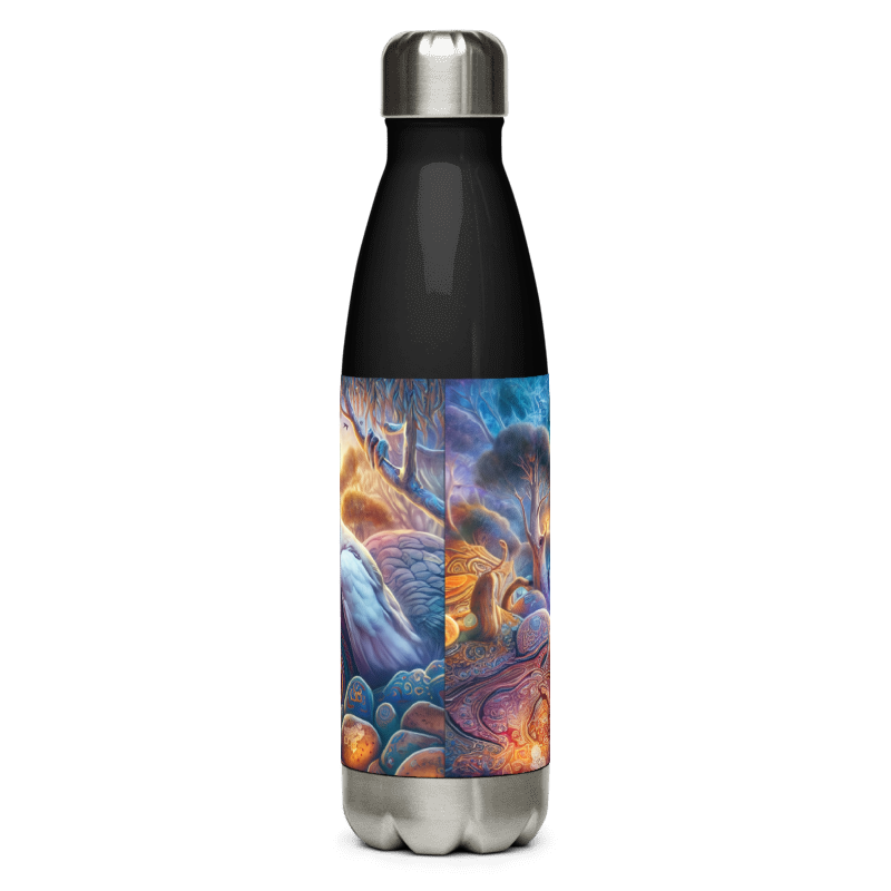 Stainless Steel Water Bottle | The Dreaming | Black - Chalanni