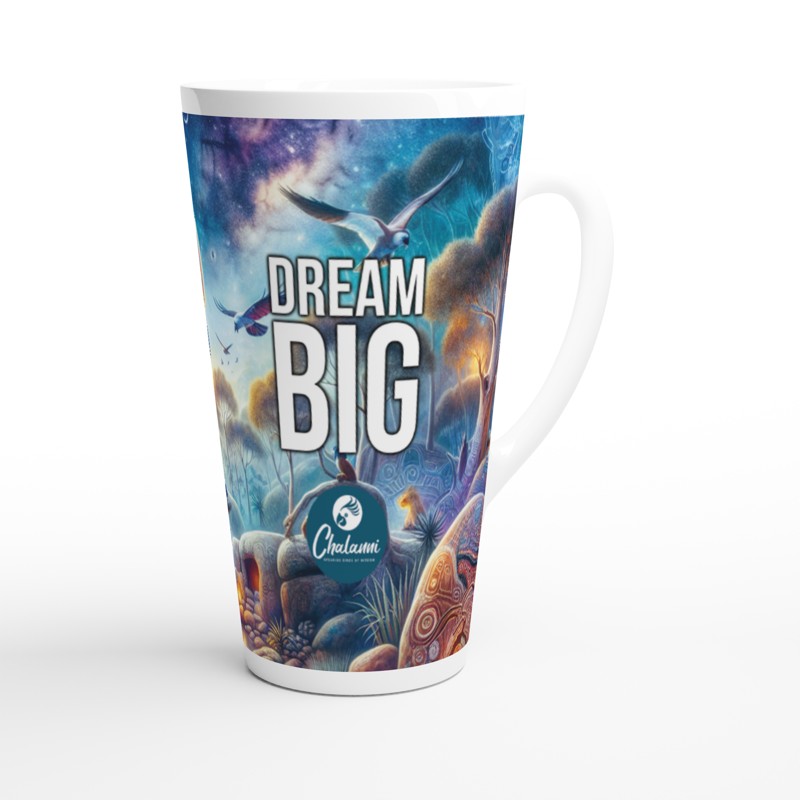 The Dreaming | 17 oz Ceramic Designer Latte Mug - Chalanni