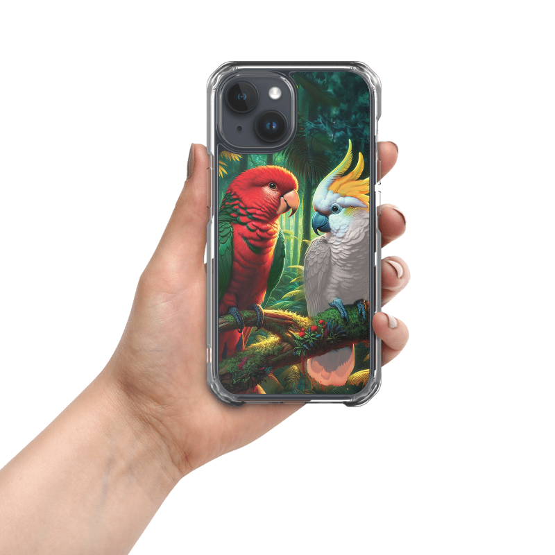 Winston the King Parrot and Chalanni | Designer Iphone 15 Case - Chalanni