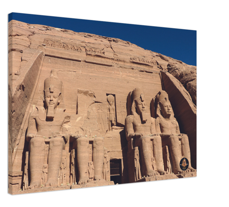 Pharoahs Gold Collection | Abu Simbel version 2 | Chalanni 70cmx100cm canvas