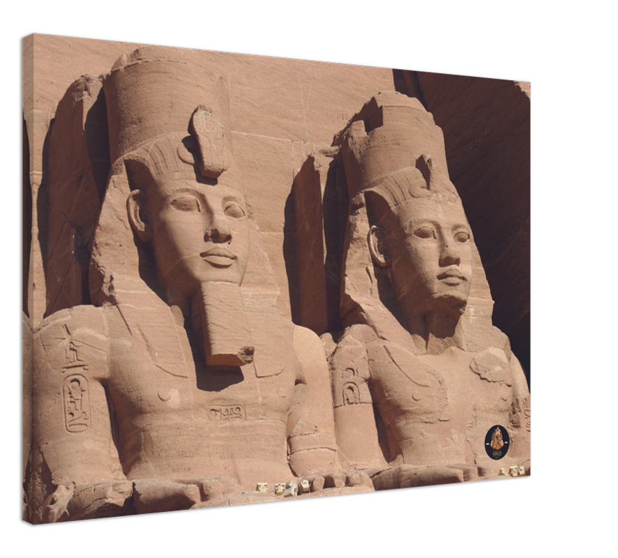 Pharoahs Gold Collection | Abu Simbel version 3 | Chalanni 70cmx100cm canvas