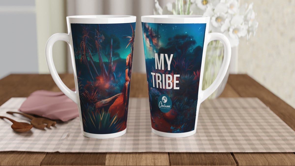 Chalanni My Tribe | 17 oz Ceramic Designer Latte Mug - Chalanni