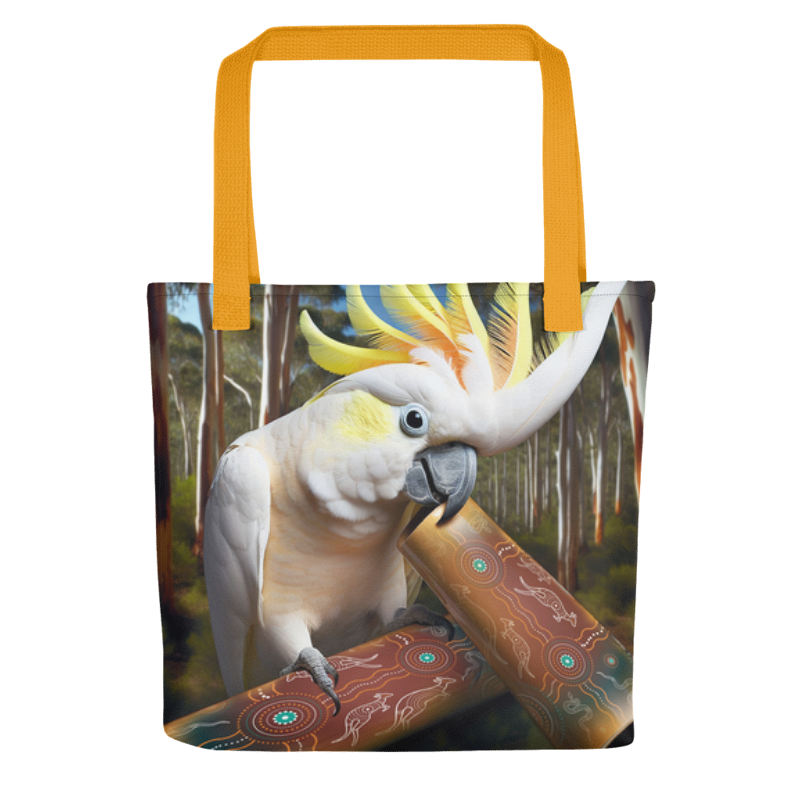 Chalanni and Didgeridoo  | Designer All-Over Print Tote Bag 15”x 15” - Chalanni