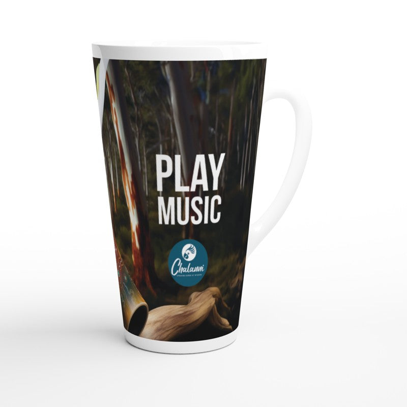 Chalanni and Didgiridoo | 17 oz Ceramic Designer Latte Mug - Chalanni