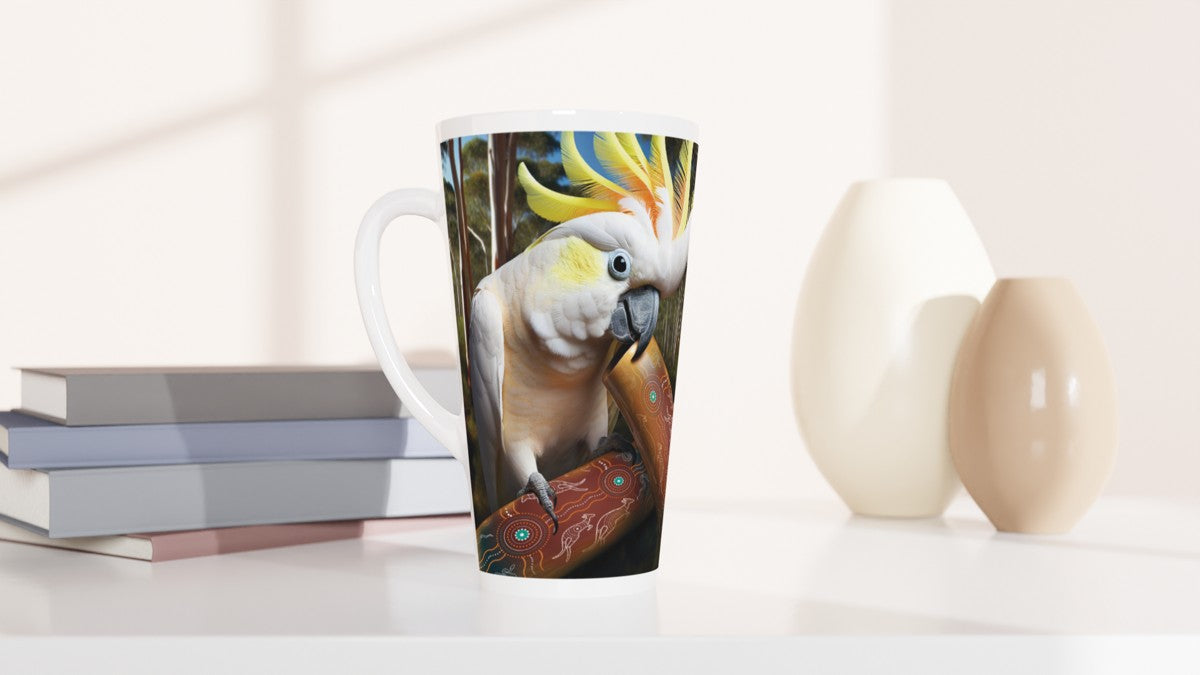 Chalanni and Didgiridoo | 17 oz Ceramic Designer Latte Mug - Chalanni