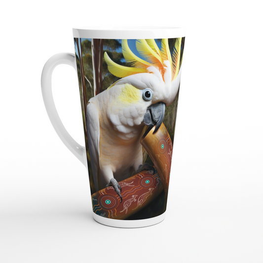 Chalanni and Didgiridoo | 17 oz Ceramic Designer Latte Mug - Chalanni
