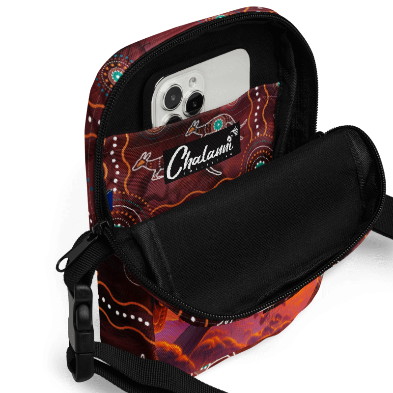 Chalanni and Galah sharing sunrise | Utility Cross Over Designer Bag - Chalanni