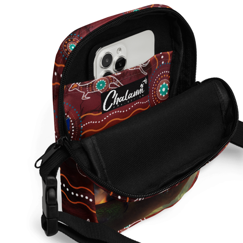 Chalanni and Rainbow sharing a Mango | Utility Cross Over Designer Bag - Chalanni