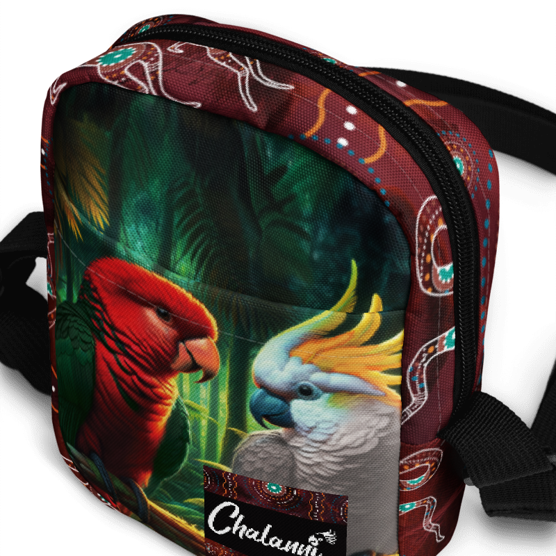 Chalanni and Winston the King Parrot | Utility Cross Over Bag - Chalanni