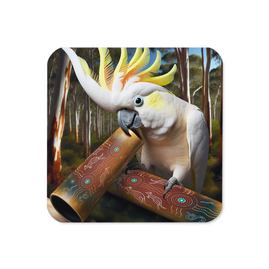 Chalanni playing Didgeridoo | Designer Cork-Based Coasters - Chalanni