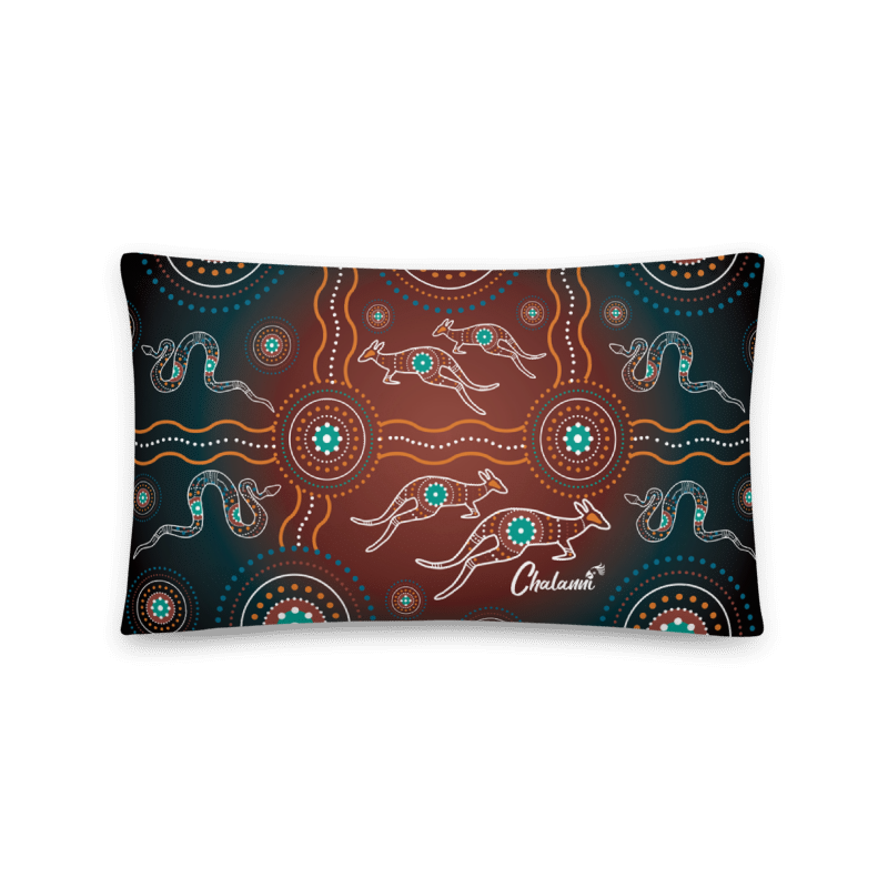 Chalanni sharing a Mango with Rainbow | Designer Cushion Covers 20” x 12” Rectangular - Chalanni