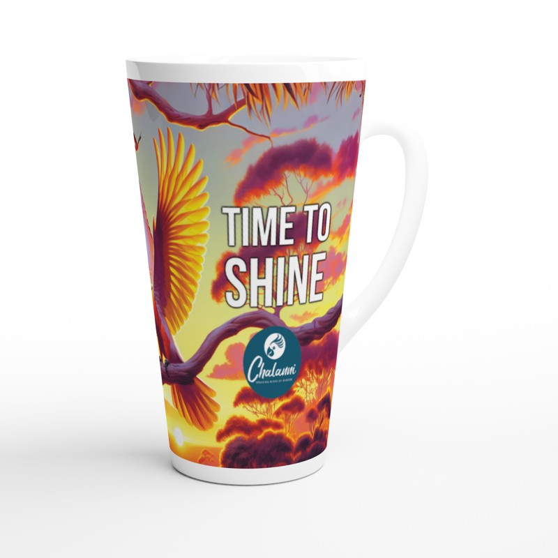 Galah and Chalanni | 17 oz Ceramic Designer Latte Mug - Chalanni