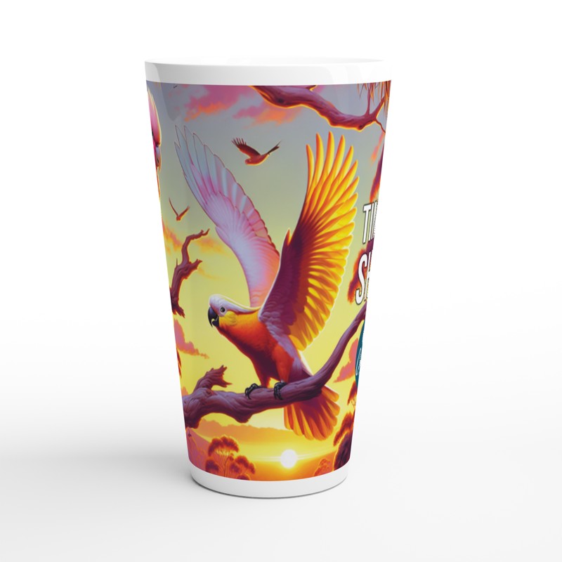 Galah and Chalanni | 17 oz Ceramic Designer Latte Mug - Chalanni
