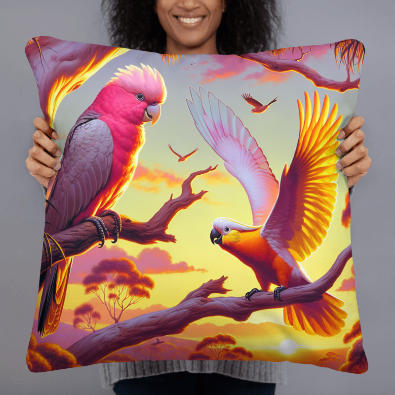 Galah and Chalanni | Designer 22"x22" Cushion Cover - Chalanni