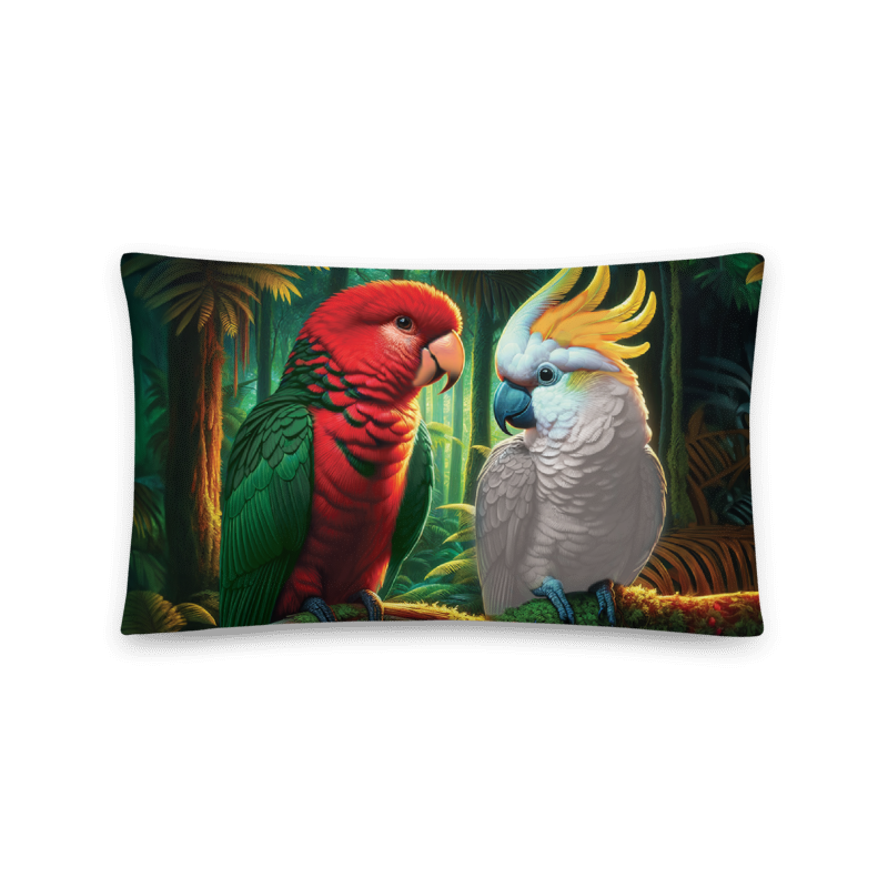 King Parrot Winston and Chalanni | Designer Cushion Covers 20”x 12” Rectangular - Chalanni
