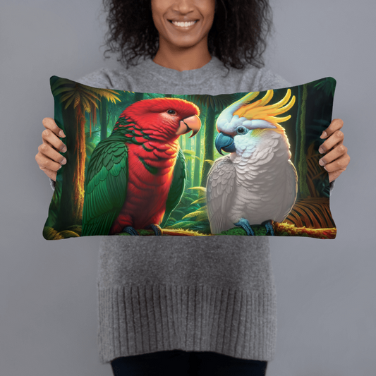 King Parrot Winston and Chalanni | Designer Cushion Covers 20”x 12” Rectangular - Chalanni