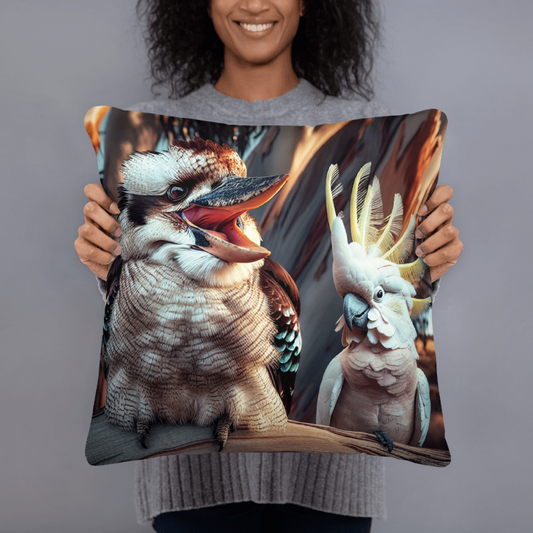 Laughing Kookaburra and Chalanni | Designer Cushion Covers 18” x 18” - Chalanni