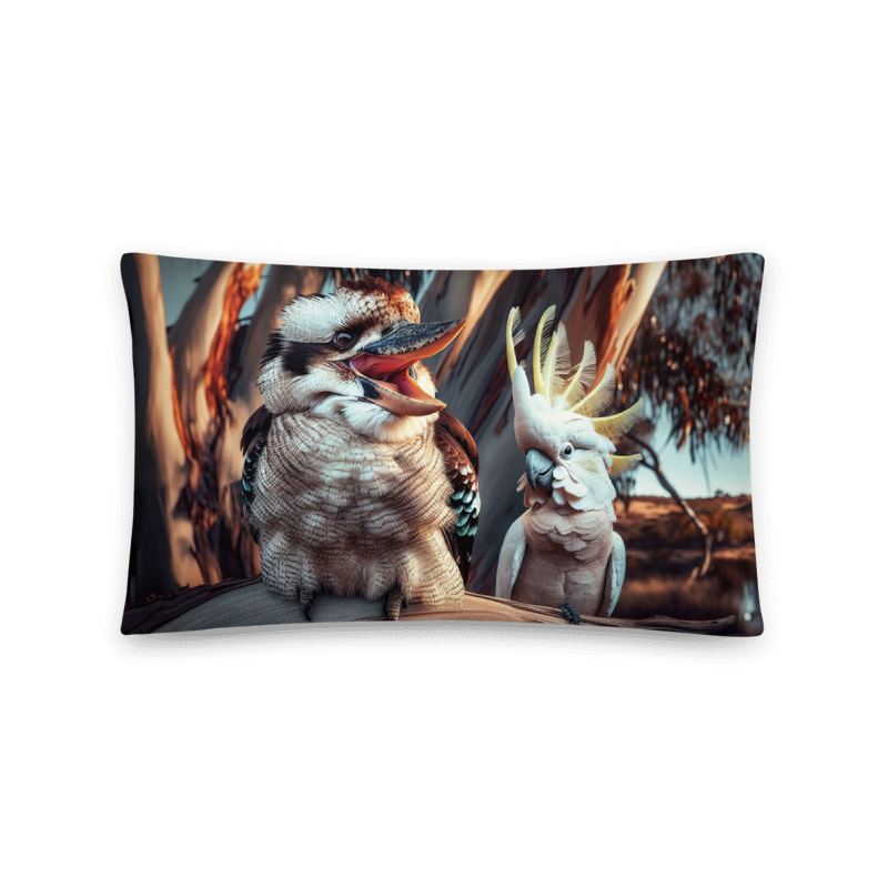Laughing Kookaburra and Chalanni | Designer Cushion Covers 20”x 12” Rectangular - Chalanni