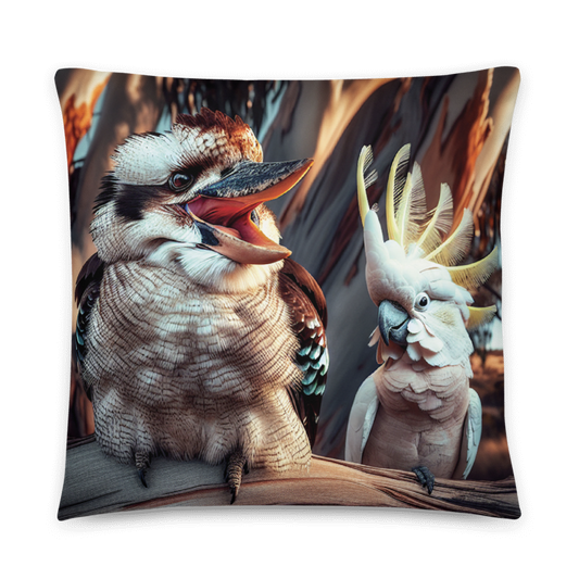Laughing Kookaburra and Chalanni | Designer Cushion Covers 22” x 22” - Chalanni