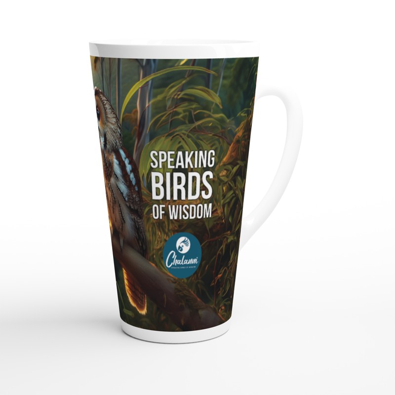 Ollie the Wise Owl and Chalanni | 17 oz Ceramic Designer Latte Mug - Chalanni