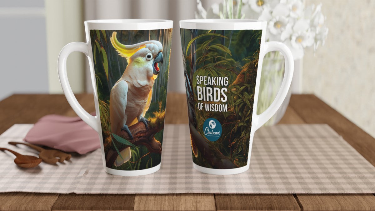 Ollie the Wise Owl and Chalanni | 17 oz Ceramic Designer Latte Mug - Chalanni