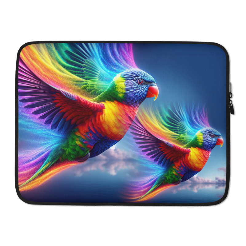 Rainbow Lorrikeet | Designer 15" Laptop sleeve - Chalanni