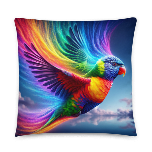 Rainbow Lorrikeet | Designer 22”x22” Cushion Cover - Chalanni