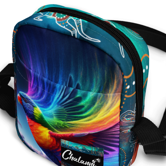 Rainbow Lorrikeet |  Designer Utility Cross Over Bag - Chalanni