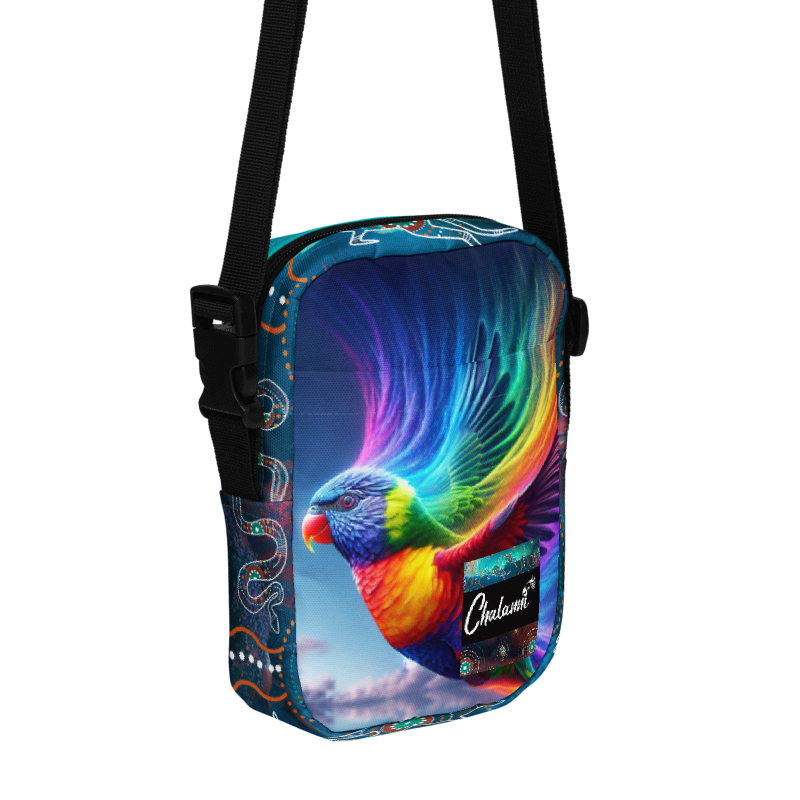 Rainbow Lorrikeet |  Designer Utility Cross Over Bag - Chalanni