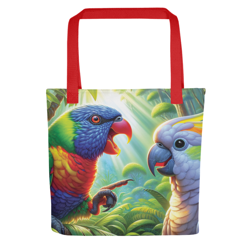 Rainbow and Chalanni | Designer All-Over Print Tote Bag 15”x 15” - Chalanni