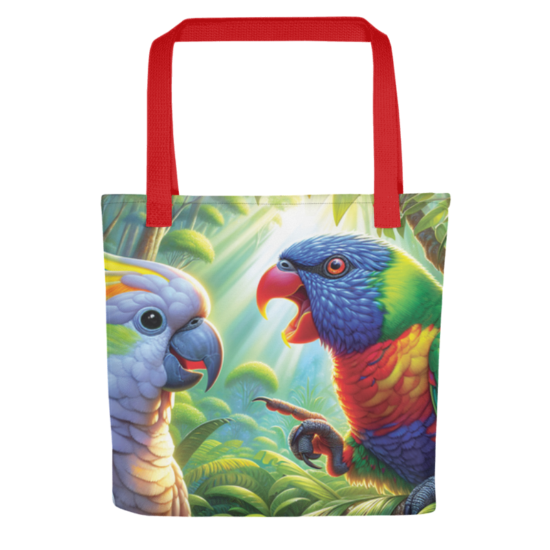 Rainbow and Chalanni | Designer All-Over Print Tote Bag 15”x 15” - Chalanni