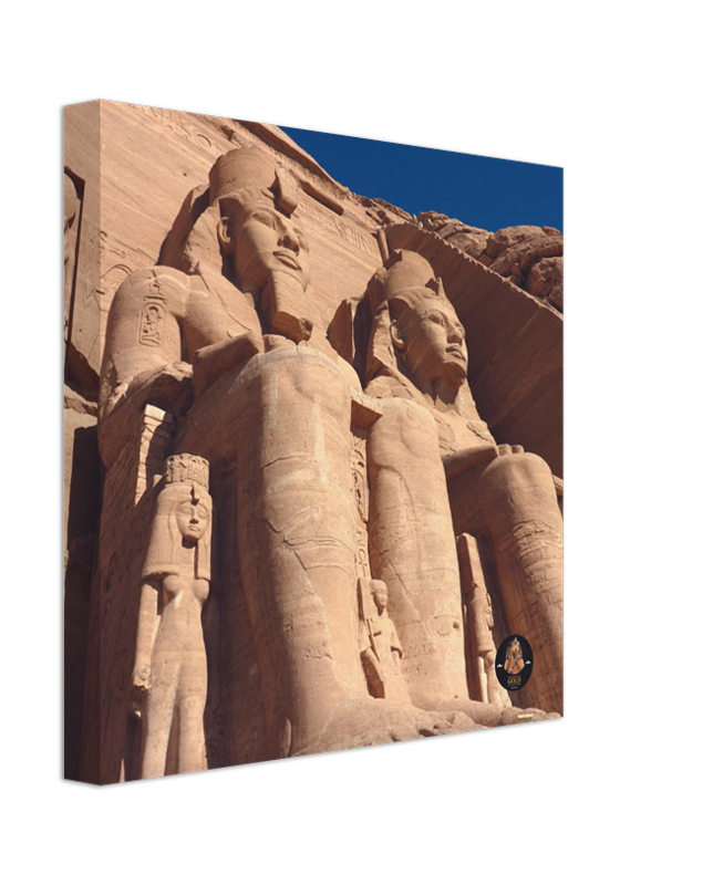 Pharaoh's Gold Collection | Rameses Abu Simbel 2 | 30 cm x 30 cm Egyptian Wall Canvas - Chalanni