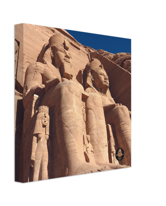 Pharaoh's Gold Collection | Rameses Abu Simbel 2 | 30 cm x 30 cm Egyptian Wall Canvas - Chalanni