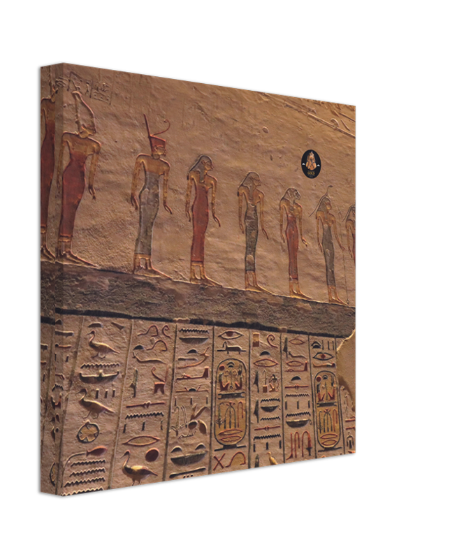Pharaoh's Gold Collection | Ramses IV’s tomb hieroglyphics | Valley of the Kings | 30 cm x 30 cm Egyptian Wall Canvas