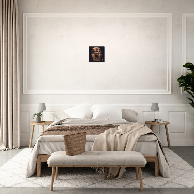 Pharaoh's Gold Collection | Rameses | 30 cm x 30 cm Egyptian Wall Canvas - Chalanni
