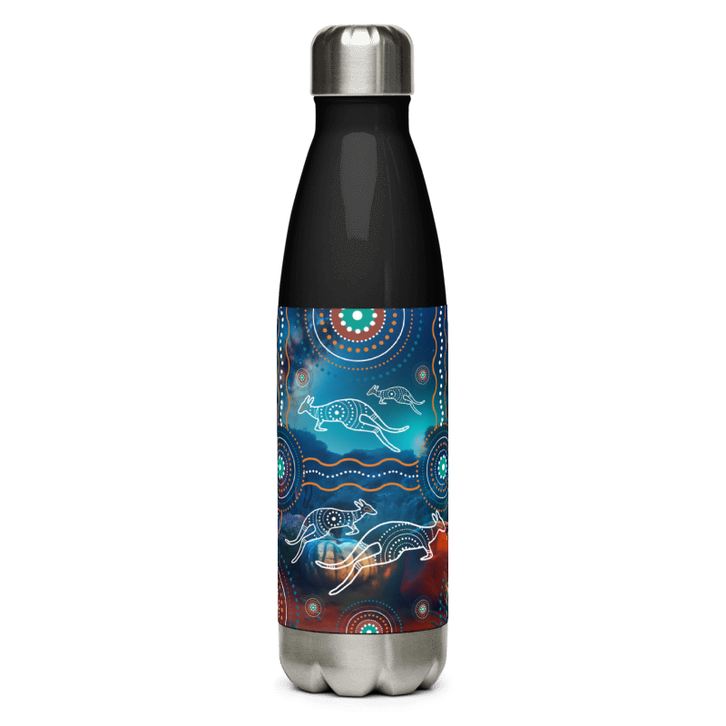 Stainless Steel Bottle |Turquoise design | Black Bottle - Chalanni